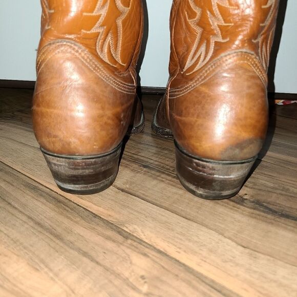 Nocona Cowboy Western Boots Brown Leather - Picture 9 of 13